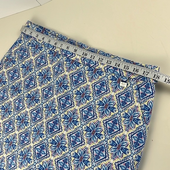 Rafaella Tile Floral Skirt Skort with Charm Blue and White Size XL - Picture 9 of 15